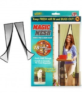 Hands-Free Retractable Magic Mesh Screen Door β Magnetic Closure, Easy Install, Keeps Bugs Out