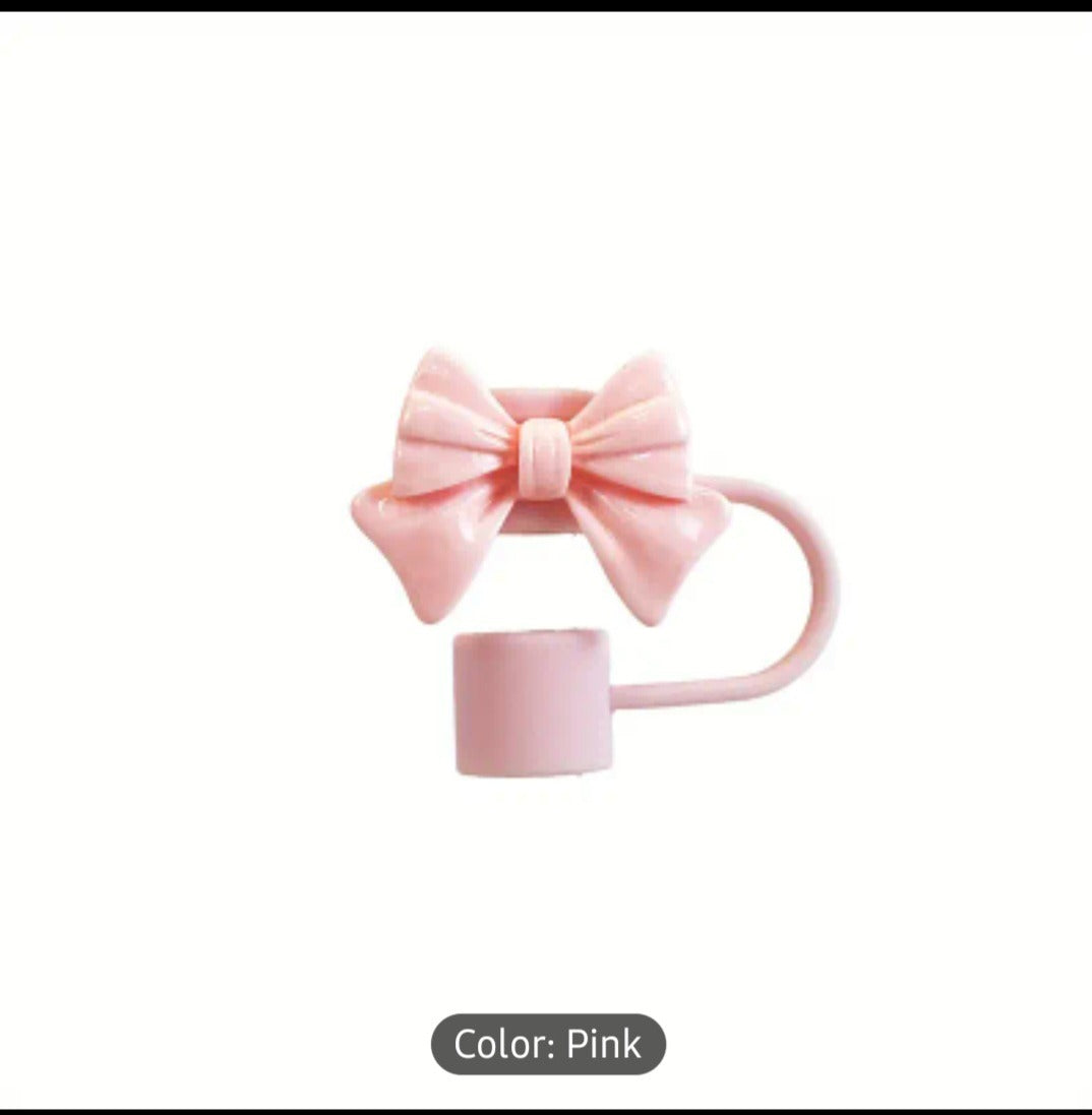 1PC Cute Bow Straw Cap Cover for 10mm Straws β Fits Stanley Tumbler Cups, Dustproof & Leak-Resistant