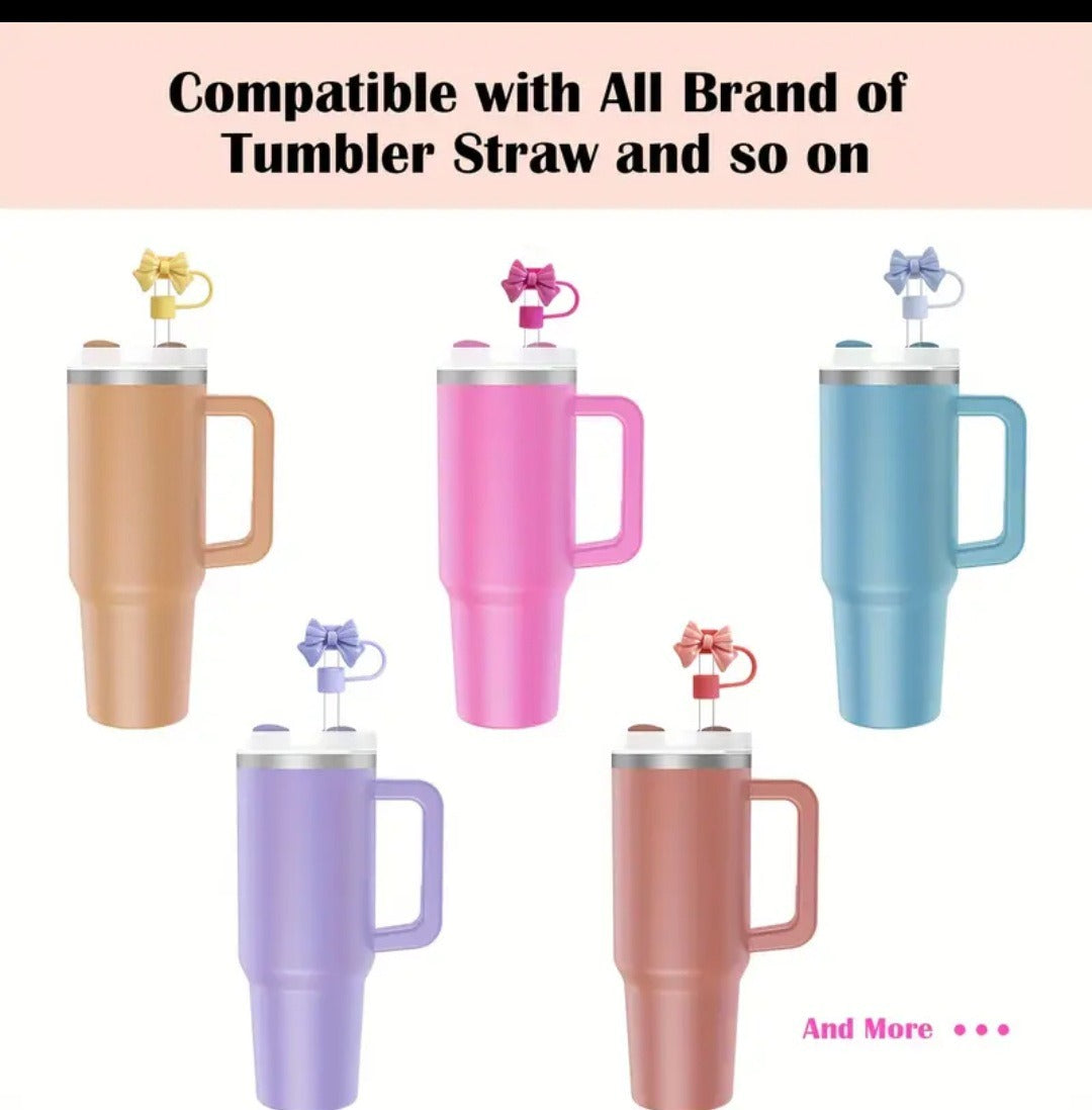 1PC Cute Bow Straw Cap Cover for 10mm Straws β Fits Stanley Tumbler Cups, Dustproof & Leak-Resistant