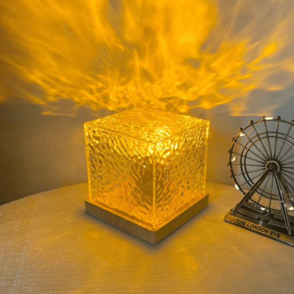 Crystal Water Ripple Night Lamp – Ambient LED Bedside Light