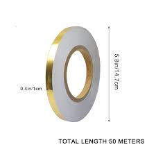 Golden Tile Gap Tape – Waterproof Self-Adhesive Decorative Trim