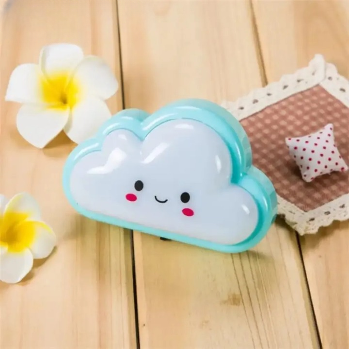 Smiley Cloud Plug-In LED Night Light – Soft Warm Glow Baby Lamp, Kids Night Light for Bedroom & Nursery