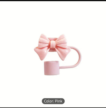 1PC Cute Bow Straw Cap Cover for 10mm Straws – Fits Stanley Tumbler Cups, Dustproof & Leak-Resistant