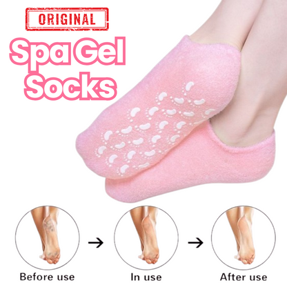 Reusable Silicone Spa Gel Socks For Dry Feet And Cracked Heel Treatment
