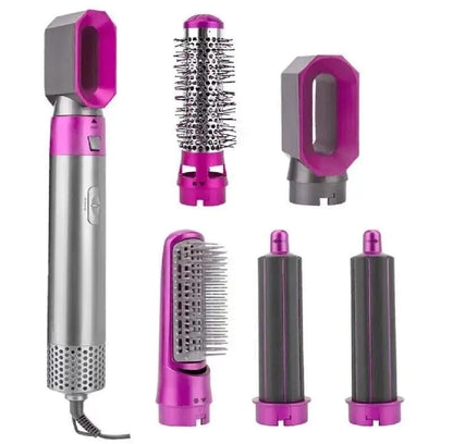 High Quality 5 In 1 Hair Styler Brush | Hair Straightener, Curler, Blow Dryer & Volumizer