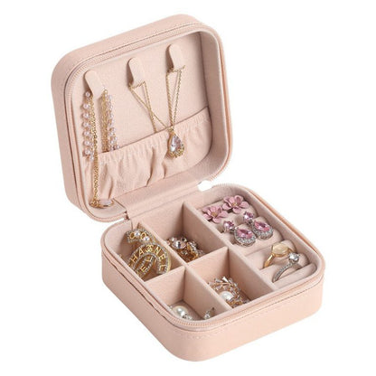 Travel Leather Pocket Jewelry Organizer Box