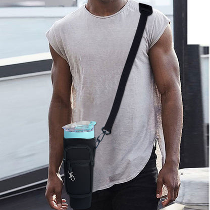 Water Bottle Carrier Bag with Phone Pocket for 1200ml Bottles