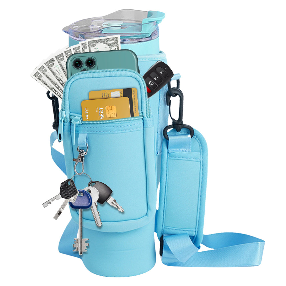 Water Bottle Carrier Bag with Phone Pocket for 1200ml Bottles