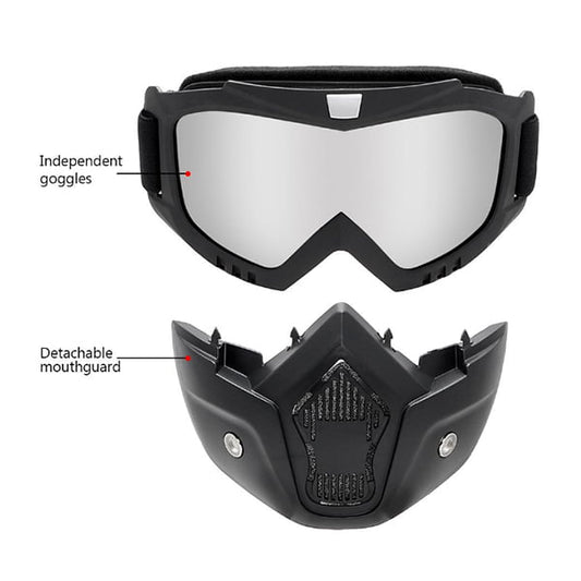 Motorcycle Goggles with Face Mask – Dirt Bike Motocross Off-Road MX ATV Eyewear