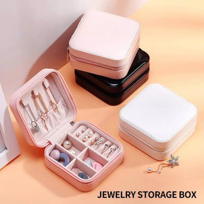 Travel Leather Pocket Jewelry Organizer Box