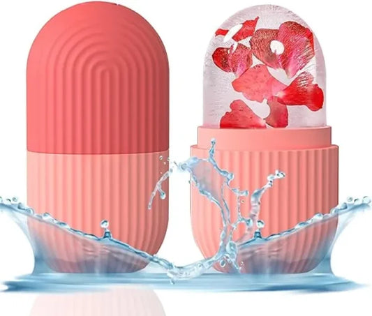 Reusable Ice Cube Face Roller – Silicone Facial Massage Tool